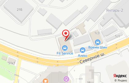 Площадка приема утильных покрышек Шина на Северном шоссе на карте