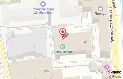 Галс на Петроградской набережной на карте