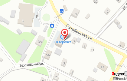 Супермаркет Пятерочка на Октябрьской улице на карте