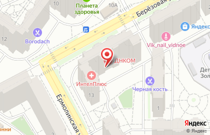 Многопрофильная клиника ИНТЕЛмед на Берёзовой улице в Видном на карте