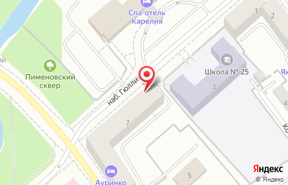 Отель Ауринко в Петрозаводске на карте