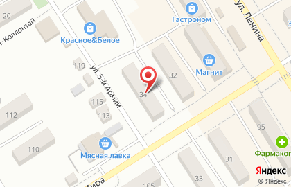Фирменная розничная сеть магазинов Тюкалиночка на улице Мира на карте