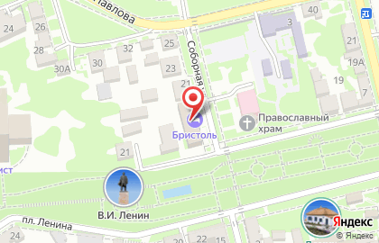 Гостиница Бристоль в Пятигорске на карте