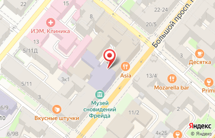 Аллигатор в Петроградском районе на карте