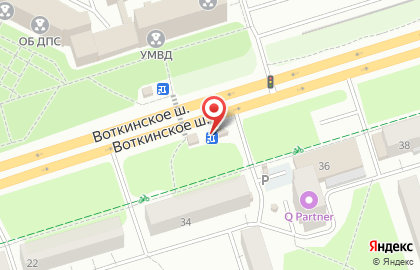 Продуктовый магазин на Воткинском шоссе на карте