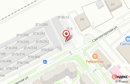 Шиномонтажная мастерская на Светлогорской улице на карте