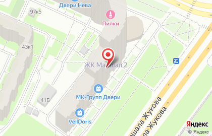 Магазин цветов Цветовик на проспекте Маршала Жукова на карте