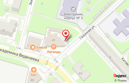 Шиномонтажная мастерская на улице Академика Веденеева на карте