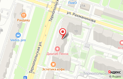 Пекарня-кондитерская Сахарная пудра на Тернопольской улице на карте