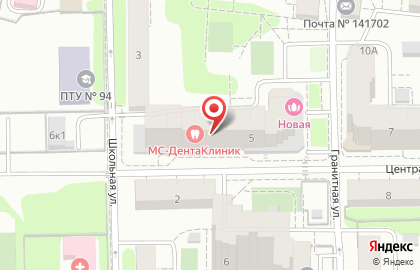 Центр дентальной имплантологии и семейной стоматологии МС-ДентаКлиник на Центральной улице на карте