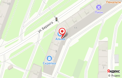 Фирменный магазин Олимп на улице Беринга на карте