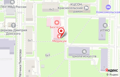Медицинский центр Медикум на улице Лётчика Пилютова на карте