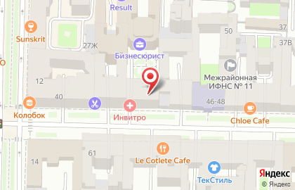 Юридическая компания БИЗНЕСЮРИСТ на улице Чайковского на карте