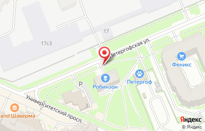 Ботанический салон Робинзон в Петроградском районе на карте
