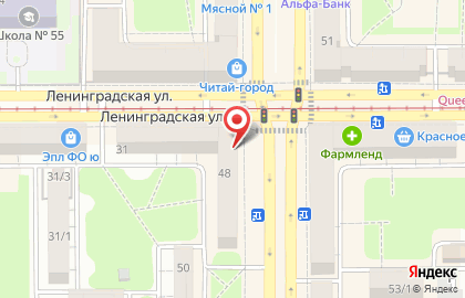 Банкомат Банк ВТБ 24 на проспекте Ленина, 48 на карте