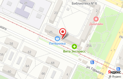 Магазин косметики и бытовой химии Южный двор на улице Горького, 25 в Волжском на карте