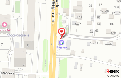 Заправочная станция Радуга на проспекте Ленина на карте