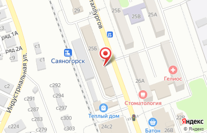 Магазин строительных материалов Джем на улице Металлургов на карте
