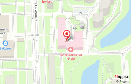 Взрослая Скорая Медицинская Помощь на улице Генерала Симоняка на карте