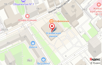 Кафе Шаурмен на Усачёвском рынке на карте