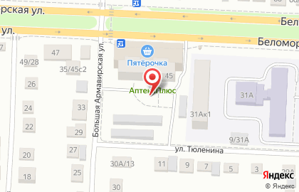 Пункт продажи транспортных карт, Авиастроительный район на Беломорской улице на карте