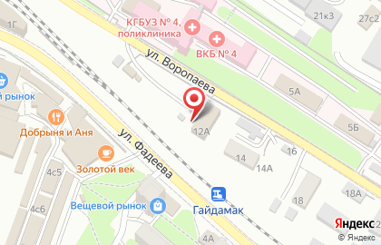 Компания по продаже кабеля, материалов и оборудования связи Ирбис на улице Воропаева на карте