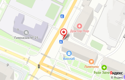 Продуктовый магазин на проспекте Ломоносова на карте