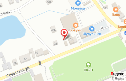 Магазин мясной продукции Рощинский на Советской улице на карте