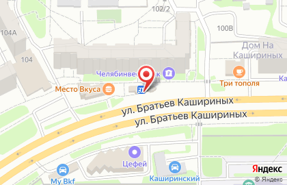 Торговая сеть Хлебница на улице Братьев Кашириных на карте