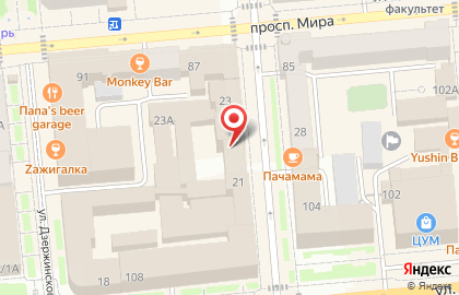 Управление по вопросам миграции Главного управления МВД России по Красноярскому краю в Центральном районе на карте