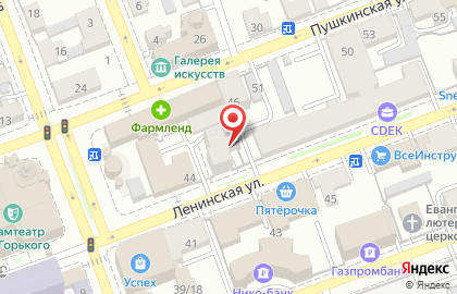 Автошкола Форсаж-Авто на Ленинской улице на карте