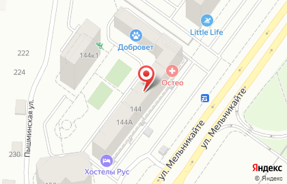 Спортивный клуб Локомотив на улице Мельникайте на карте