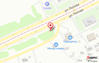 Рекламный щит, РГ Торговая Марка на улице Попова на карте