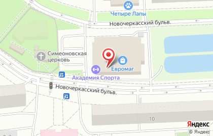 Магазин книг и канцелярских товаров Мир школьника на Новочеркасском бульваре на карте