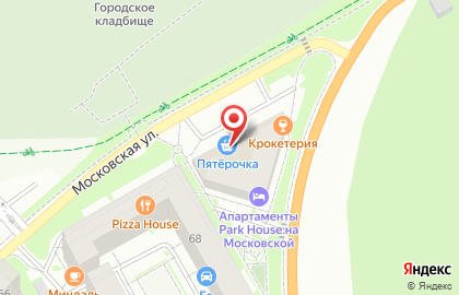 Универсам Пятёрочка на Московской улице на карте