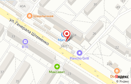 Фирменный магазин Великолукский Мясокомбинат в Краснооктябрьском районе на карте