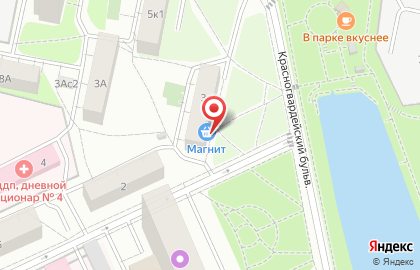 Супермаркет Магнит в Москве на карте