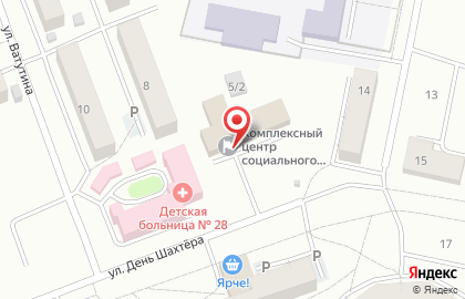Комплексный центр социального обслуживания населения Орджоникидзевского района в Орджоникидзевском районе на карте