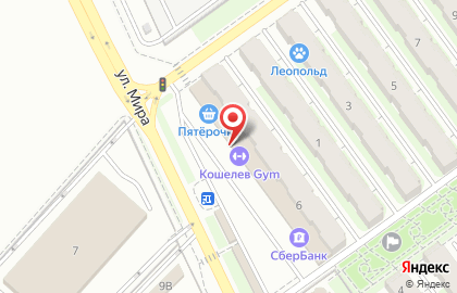 Фитнес-клуб Кошелев gym на улице Мира на карте