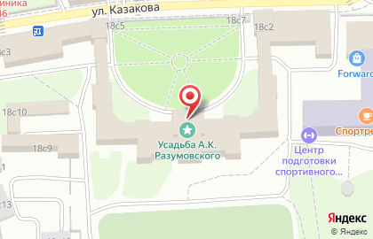 Министерство спорта РФ на улице Казакова на карте