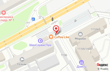 Кофейня Coffee Like на шоссе Космонавтов на карте