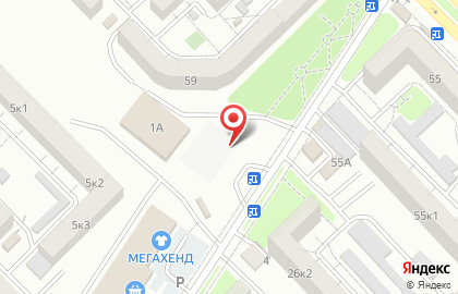 Супермаркет Магнит у дома во Владикавказе на карте