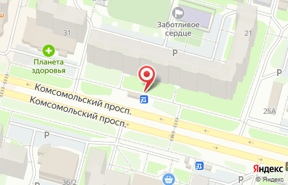 Магазин Наше мясо на Комсомольском проспекте на карте