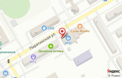 Производственно-торговая компания Сладкарница на Пирятинской улице на карте