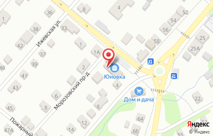 Магазин Монетка на улице Морозова на карте