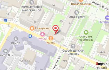 Квестория в Нижегородском районе на карте