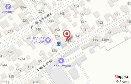 Продовольственный магазин на Советской улице на карте