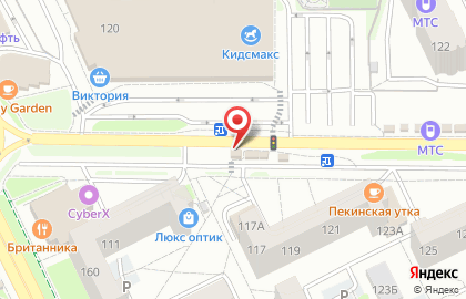 Сеть кафе-бистро Симбад на улице Гайдара на карте