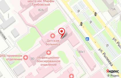 Аптека Тамбовская областная детская клиническая больница на карте