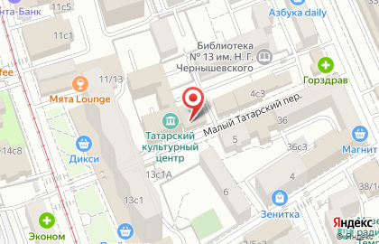 Банк ЗЕНИТ на Третьяковской на карте